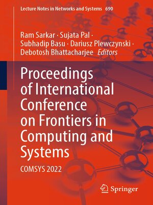 cover image of Proceedings of International Conference on Frontiers in Computing and Systems